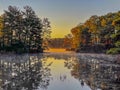 Harriman State Park dawn at the lake Royalty Free Stock Photo