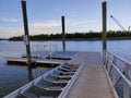 Harris county waterfront, boat launch, floating pier, Roseland Park, Baytown Texas Royalty Free Stock Photo