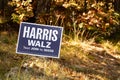 Harris Walz campaign sign Royalty Free Stock Photo