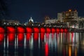 Harrisburg Market Street Bridge at night Royalty Free Stock Photo