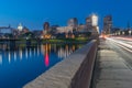 Harrisburg, Pennsylvania Night Skyline Royalty Free Stock Photo