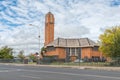 Street scene, with the Dutch Reformed Church Kerkenberg in Harrismith