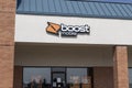 Boost Mobile Cell Phone store. Boost Mobile is operated by Dish Wireless, using the T-Mobile network to provide wireless service Royalty Free Stock Photo