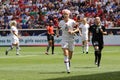 U.S. Women`s National Soccer Team forward Megan Rapinoe #15 in action during friendly game against Mexico Royalty Free Stock Photo