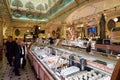 Harrods department store interior, food area in London