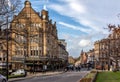 Harrogate main street with famous Betty`s Tea Rooms, North Yorkshire,England