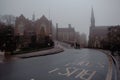 Foggy Harrow on the Hill Royalty Free Stock Photo