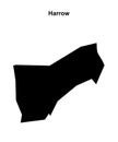 Harrow outline map Royalty Free Stock Photo