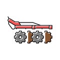 harrow farm equipment color icon vector illustration