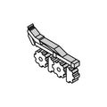 harrow farm equipment isometric icon vector illustration