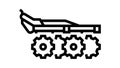 harrow farm equipment line icon animation