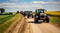 harrow farm equipment on roads