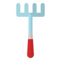 Harrow mini rake icon, vector illustration