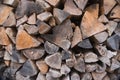 harrow stacked split firewood wooden texture background Royalty Free Stock Photo