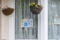 HARROW, UNITED KINGDOM - May 09, 2020: Children\'s drawing on house window with positive messages for the NHS workers during the