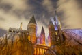 Harry Potter Castle in Universal Orlando at night, FL, USA