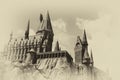 Harry Potter Castle in the Wizarding World of Harry Potter in Universal Orlando, Florida, USA Royalty Free Stock Photo