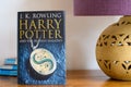 Harry Potter and the Deathly Hallows book by J.K. Rowling.