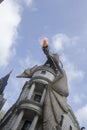 Harry Potter Dragon Breathing Fire at Gringotts Bank Universal Studios Orlando