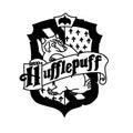 Harry Potter Hufflepuff logo in cartoon doodle style from Hogwarts Legacy game Royalty Free Stock Photo