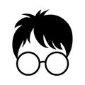 Harry potter icon.Spec and face vector illustration