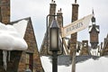 Harry Potter theme hogwarts street sign at Universal Studios Japan in Osaka, Japan