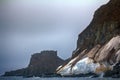 cliffs, glaciers and snowfields Rudolf island Royalty Free Stock Photo