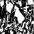 Harsh rough texture. Geometric abstract illustration with disarray of random shapes. Cracked, destroyed effect.