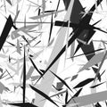 Harsh rough texture. Geometric abstract illustration with disarray of random shapes. Cracked, destroyed effect.