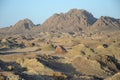 Harsh terrain mountain area in Ibri, Oman