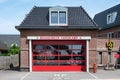 Harskamp, Gelderland, The Netherlands - Firefighter agency facade painted in red