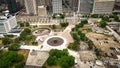 Hart Plaza Detroit from above - aerial photography - DETROIT, MICHIGAN - JUNE 11, 2023 Royalty Free Stock Photo