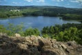 Hart Ponds below ridge of Ragged Mountain, Berlin, Connecticut.