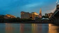 Hartford connecticut at dusk beautiful cityscape and sunset Royalty Free Stock Photo