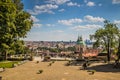 The Hartigs Garden HartigovskÃÂ¡ zahrada in the area of Prague Castle in summer Royalty Free Stock Photo