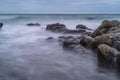 Hartland, Devon, United Kingdom, Dramatic Seascape, eerie rock f