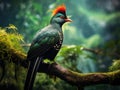 Hartlaub s turaco (Tauraco hartlaubi)   Made With Generative AI illustration Royalty Free Stock Photo