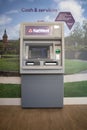 Natwest Bank atm cash machine inside branch Royalty Free Stock Photo