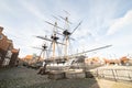 Tall ship the HMS Trincomalee. National Museum of the Royal Navy Hartlepool Royalty Free Stock Photo