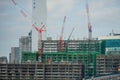 Harumi pier of construction landscape (Olympic Village)