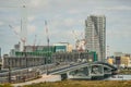 Harumi pier of construction landscape (Olympic Village)