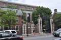 Cambridge MA, 30th june: Harvard Campus Gate in Cambridge Massachusettes State of USA Royalty Free Stock Photo