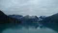 Harvard Glacier College Fjord Alaska. Large Glacier sliding into the Pacific Ocean in Alaska