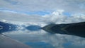 Harvard Glacier College Fjord Alaska. Large Glacier sliding into the Pacific Ocean in Alaska