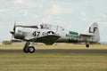 Harvard Warbird Aircraft Landing Royalty Free Stock Photo