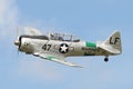 Harvard Warbird Aircraft Slow Pass Royalty Free Stock Photo