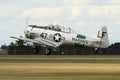 Harvard Warbird Aircraft Take-Off Royalty Free Stock Photo