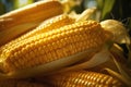 Harvest abundance Ripe maize plant closeup, organic agriculture freshness