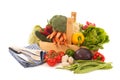 Harvest basket fresh vegetables Royalty Free Stock Photo