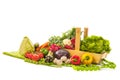 Harvest basket fresh vegetables Royalty Free Stock Photo